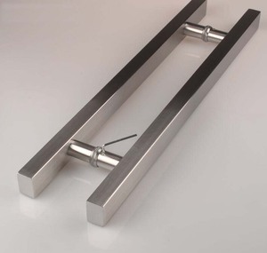 Alta calidad 304 Vidro de aco inoxidavel preto <span class=keywords><strong>fosco</strong></span>/puxador de porta de madeira - Product Image 6