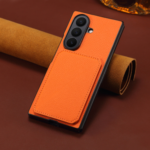 Funda para Teléfono con Ranura para Tarjetas, Soporte de Cuero Sintético, Soporte para Fotos, para <span class=keywords><strong>Samsung</strong></span> Galaxy Z Fold 7 6 5 - Product Image 1