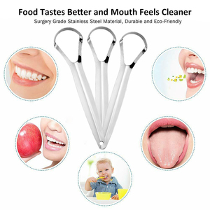 CB Stainless Steel Tongue Cleaner Brush with Nylon Bristles Portable Oral Hygiene <b>Tool</b> for Tongue and <b>Teeth</b> Care - Product Image 4