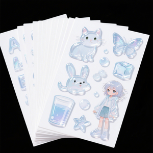 Adorables Pegatinas de Elfo Coloridas para Diario, Taza de Agua, Tarjetas, 50 Hojas de PVC, Pegatinas de Dibujos Animados al por Mayor - Product Image 6