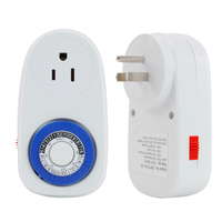GMT03A-US US Plug Solar Charging Smart Timer Switch Bahan ABS Arus Maksimum 10A Kompatibilitas 110V/220V Kontrol Satu Tombol Presisi