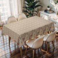 Nappe vintage RNPT à motif rectangulaire, nappe en PVC pour salle à manger, salon, maison