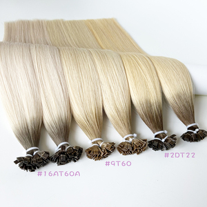 1g'lık Tellerde 50g Keratin Yapıştırıcılı Düz Önceden Bağlanmış İnsan Saçı Ekleri Süper Çift Çekilmiş - Product Image 2