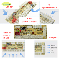 Kit DIY de bouton de monnayeur en fer Yinglucky 24mm/30mm avec puce USB à latence nulle pour centres de jeux d'arcade et passionnés