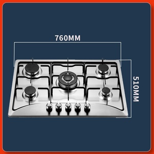 卸売5バーナーガスホブ低価格エナメル/鋳鉄パンRV屋外用電気/ソーラークッカー76cm