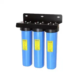 Alta pressione 3 stadi 20 pollici manuale per uso domestico nero grande blu triplo Jumbo alloggiamento filtro per tutta la casa