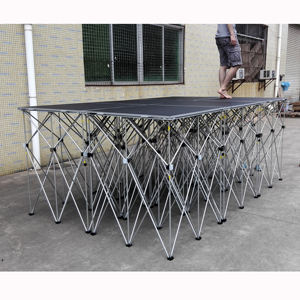 Plataforma de escenario elevador portátil con patas de aluminio plegable utilizada para fiesta de boda - Product Image 4