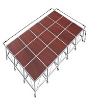 Structure en alliage d'aluminium légère, pliable, mobile, pour l'extérieur, conception modulaire, installation rapide, pieds réglables, charge lourde