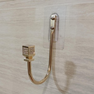 Ganci per Tende a U in Cristallo Stile Europeo Senza Foratura, Ganci da Parete, Ganci Appendiabiti 15,5 cm QX-106 Vendita Diretta Transfrontaliera - Product Image 3