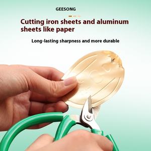 مقص صغير للطلاب بجودة صناعية مع حافة ناعمة وشفرة من الفولاذ المقاوم للصدأ باللون الأخضر من GEESONG للمجوهرات والأسلاك وفن الأظافر - Product Image 3