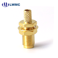 Conector SMA Hembra de Pared para Cable Karble302-3, de Alta Resistencia Mecánica y Amplio Rango de Frecuencia, para Comunicación Marina y Transporte Ferroviario