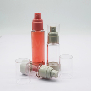 Bouteille de pulvérisation sans <span class=keywords><strong>air</strong></span> transparente crème sérum cosmétique bouteilles de pompe sans <span class=keywords><strong>air</strong></span> bouteille de pompe de pulvérisation rose bouteille de lotion pour les mains de marque privée - Product Image 1