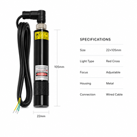 Module de localisation laser à ligne rouge ZhonNa 22*105mm pour équipements commerciaux, machines, composants de dispositifs laser, pièces de rechange