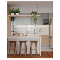 Offre Spéciale armoires de cuisine modulaires personnalisées panneau de mélamine ensembles de cuisine complète de haute qualité utilisation en appartement design moderne