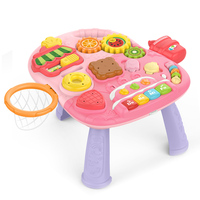 2 en 1 jouet de marche pour enfants, marcheurs musicaux pour tout-petits, poussoirs à main, jouets de Table d'apprentissage multifonctionnels, marchette pour bébé