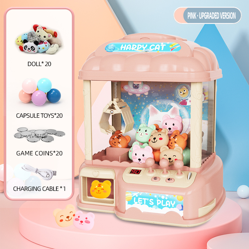 Machine rose+20 poupées+20 balles+20 pièces