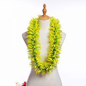 Seta artificiale di alta qualità Spider Lily Thick Flower w collana di perline bianche <span class=keywords><strong>Lei</strong></span> hawaiano per Aloha Hula Dance - Product Image 1
