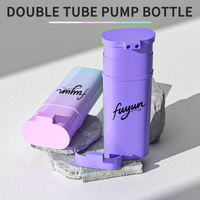 Flacon vide Fuyn PP 2-en-1 avec pompe à lotion pour teinture capillaire, shampoing et après-shampoing, 250 ml, ouverture facile, certifié RoHS, emballage cosmétique