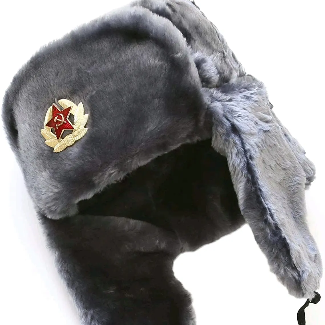 Men's winter hat mask Lei Feng hat faux fur warm outdoor biking cold-proof trapper hat