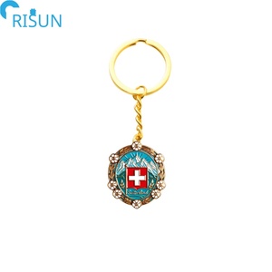 Haute qualité suisse suisse porte-clés sceau de <span class=keywords><strong>carte</strong></span> suisse porte-clés drapeau suisse porte-clés porte-clés pendentifs accessoires en métal - Product Image 2
