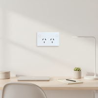 Prise murale intelligente YOUU AU 10A 2 prises multifonctionnelles avec panneau en verre, contrôle par application téléphonique, prise Wi-Fi