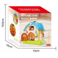2026 Novedad: Granja de Animales Educativa con Puertas Abatibles, Casa de Actividades Multifuncional con Luz y Música, Juguete de Granja Interactiva