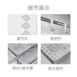 Gabinete de Almacenamiento de Acero Inoxidable Xinlongfei de Doble Puerta y 2 Niveles con Cajón para Oficina y Cocina, Personalizable - Product Image 4