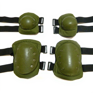 OEM 4 pièces Ensemble de protections pour genoux et coudes pour forces tactiques adultes, Cordura 800 Danier, boucles incassables, PVC de qualité supérieure, noir/khaki/vert olive EBC - Product Image 1
