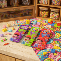 Bonbons durs fruités avec sauce piquante, friandise interactive croustillante et sucrée en boîte pour une explosion de saveurs à chaque bouchée
