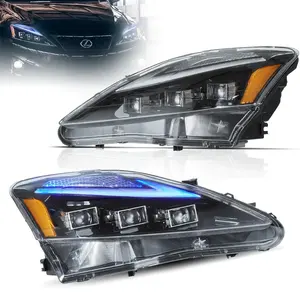 Faros delanteros de proyector LED VLAND para Lexus IS250/IS350 2006-2012 IS200d /ISF 2008-2014 con DRL de respiración azul