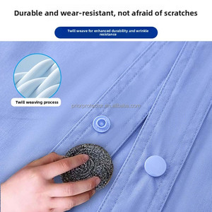 Tenue de travail d'été confortable et respirante, grande taille, manches longues, certifiée CE, en polyester et coton, avec bande réfléchissante, pour chantier - Product Image 4