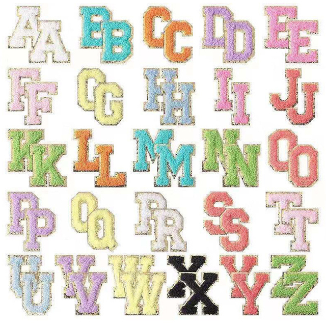 Classic Collegiate Style Chenille Letter Patch Soft Dense High Profile Yarn Embroidery Sew Emblem Sweater Varsity Fabric Hat