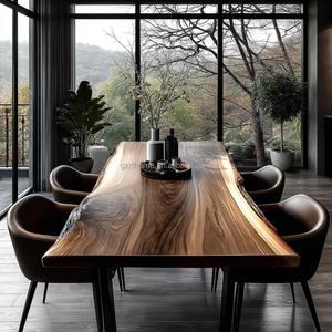 Hotel ristorante tavolo da pranzo in legno Set 8 posti tavolo da pranzo in legno massello - Product Image 2