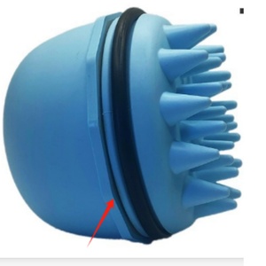 Custom Logo Hair Massage Brush Scalp Silicone Cordless Scalp <b>Massager</b> Shampoo Hair Brush - Product Image 3