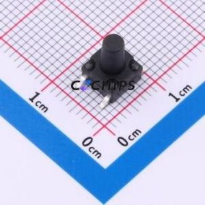 TS017A-TBY1EH9.5 Tactile Switch SMD-4P,6.1x6.1mm Switch Single Pole Single Throw Round Button 1.8N Vertical Mount - Product Image 1