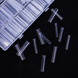 Vinimay ABS Trasparente XXL Punte per Unghie Finte a Coffin Extra Lunghe, Unghie Artificiali Francesi a Mezza Copertura, Punte per Unghie Finte Lunghe - Product Image 5