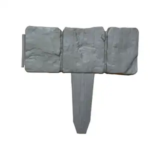 <span class=keywords><strong>Bordure</strong></span> de <span class=keywords><strong>jardin</strong></span>, clôture de palissade en plastique à <span class=keywords><strong>effet</strong></span> de <span class=keywords><strong>pierre</strong></span> à faire soi-même, parterre de fleurs décoratif gris imbriquée, pelouse extérieure - Product Image 1