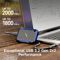Disque dur externe 1 To 2 To 4 To Portable SSD 2000 Mo/s Type-C IP 68 WSSD Disque dur USB3.2 Stockage pour ordinateur portable P Mac Données de sauvegarde