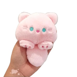 Lindo BB llamado casual gato colgante de felpa con sonido de dibujos animados gato Rosa muñeca llavero bolsa adorno colgante muñeca pequeña colgante - Product Image 4