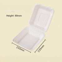 Barquette alimentaire compostable en bagasse 8 et 9 pouces, boîte à lunch jetable résistante à l'huile et imperméable, à 3 compartiments individuels pour plats à emporter