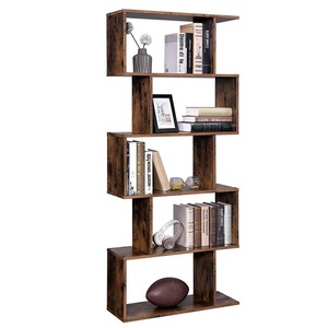 Estantería de <span class=keywords><strong>madera</strong></span> marrón, decoración rústica independiente - Product Image 1
