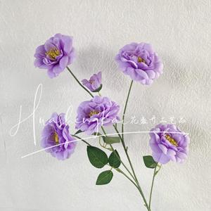 Fleurs artificielles HuaShengKai, roses bleues en soie, haute simulation, pour mariage et décoration intérieure, branche unique - Product Image 2