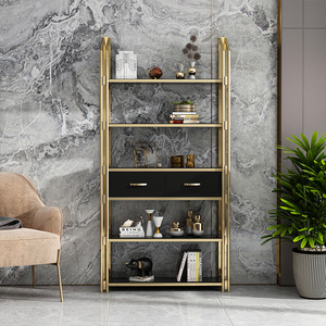 Hiện đại nội thất văn phòng sang trọng vàng kim loại 4 Tier ngăn kéo lưu trữ Tủ hồ sơ gỗ văn phòng lưu trữ tủ - Product Image 2