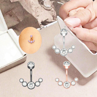 Cluster nombril anneaux acier chirurgical ventre Piercing bijoux mode femmes nombril anneau sexe corps bijoux en gros