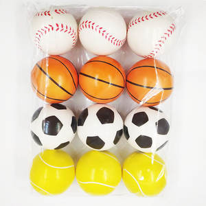 Balles anti-stress en mousse élastique colorée de 63 mm pour le tennis et le baseball, personnalisables, pour soulager l'anxiété – Produit transfrontalier - Product Image 1