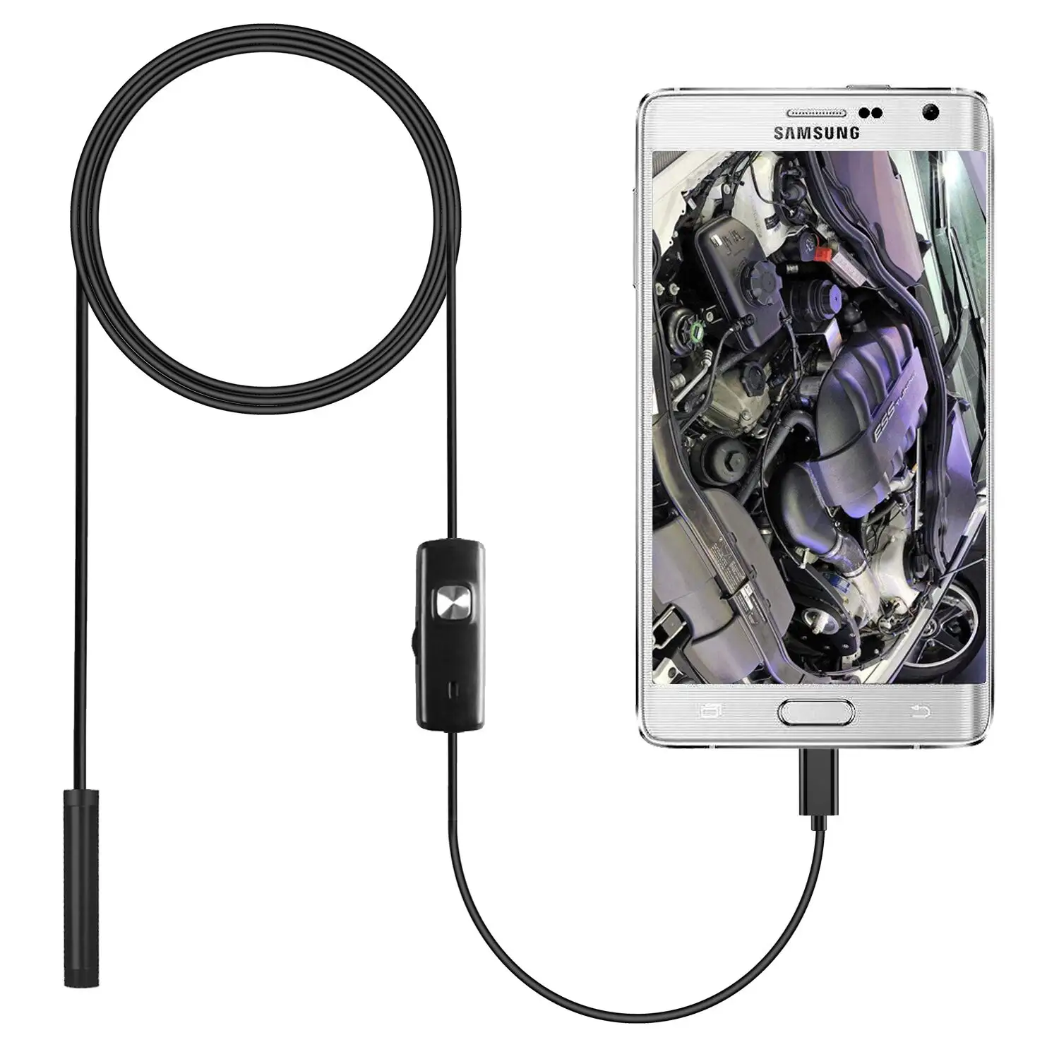 AN97 PC Android Endoscope HD720P 8mm Lens 6LED 1m/1.5m/2m/3.5m/5m/10m Cable Waterproof Inspection Borescope for Android Phone PC