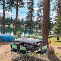Vente en gros Chaise et table de camping modernes et légères en aluminium, pliantes et portables pour le voyage, randonnée et l'extérieur personnalisées avec 6 chaises