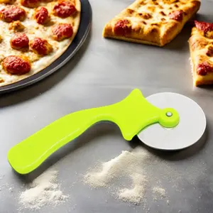Pemotong Pizza Stainless Steel, ramah lingkungan, pisau Hob untuk alat Pizza
