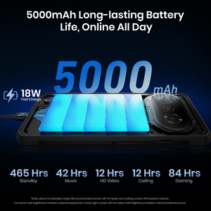 Téléphone robuste léger FOSSiBOT F114, 4 Go 128 Go, lumière respirante, 5000 mAh, charge rapide 18 W, double SIM, pour la construction - Product Image 4