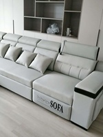 Canapé d'angle Chesterfield en cuir capitonné de luxe léger, style américain et français, avec cadre en bois massif sculpté doré pour salon